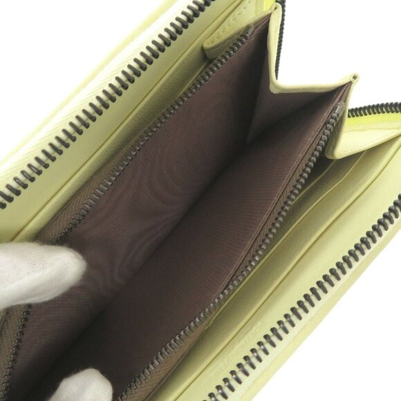 BOTTEGA VENETA Intrecciato Leather Yellow Long Wallet - Picture 7 of 9